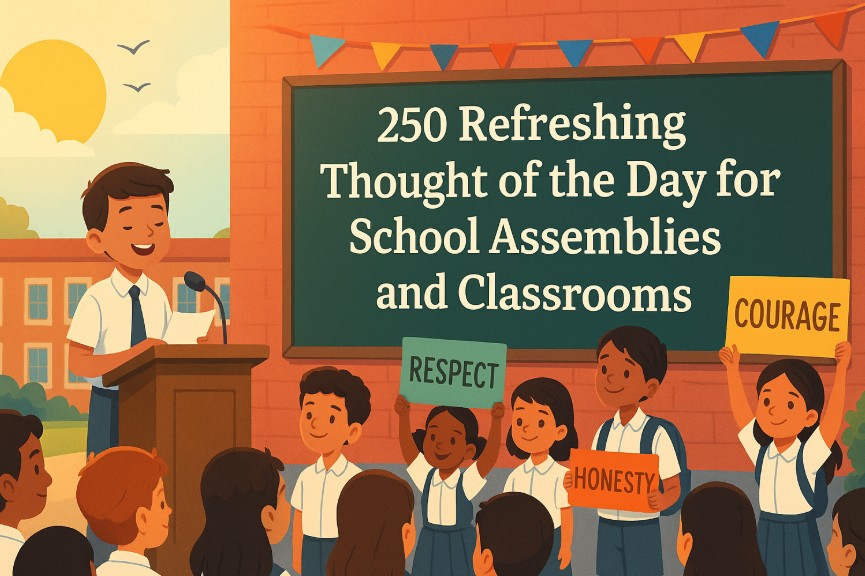 250 Refreshing Thought of the Day for School Assemblies and Classrooms