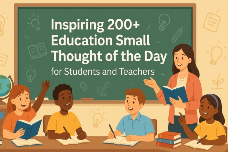 Inspiring 200+ Education Small Thought of the Day for Students and Teachers