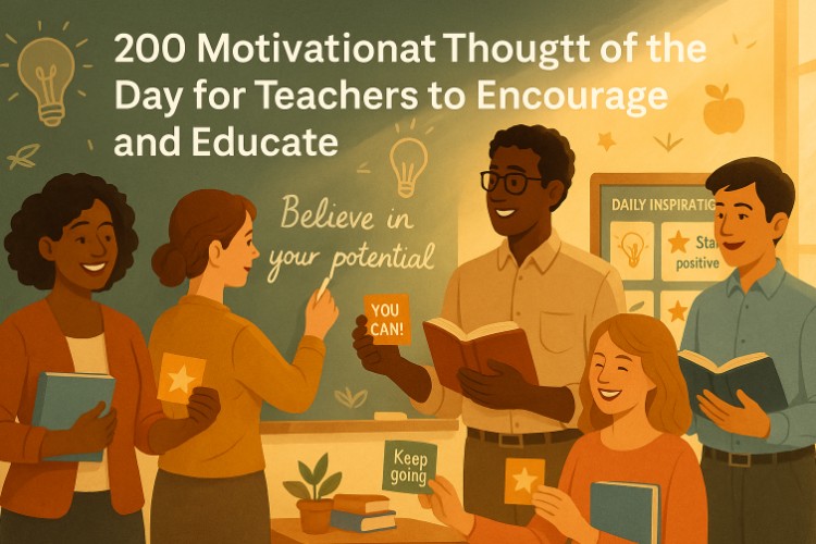 200 Motivational Thought of the Day for Teachers to Encourage and Educate